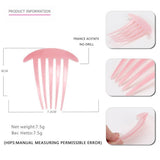 ACETATE PLATE HAIR COMB FIVE TOOTH HAIRACCESSORIES_CWAHA4216