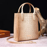 RETRO LARGE CAPACITY CROCODILE SHOULDER BAG_CWAB0925