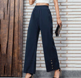Solid-Colored Casual Loose Casual Pants