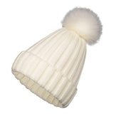 Fluffy Ball Simple Basic Knit Beanie_Cwah331
