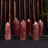 RED STRAWBERRY QUARTZ CRYSTAL TOWER_CWMM8115
