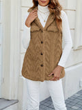 Warm Stylish Plush Hooded Cardigan Vest
