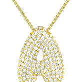 26 LETTERS NECKLACE COPPER ZIRCONIA PENDANT_CWMM5864