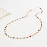 FASHIONABLE COLORFUL CRYSTAL Y SHAPED NECKLACE_CWMM3148