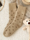 Polka Dot Knit Socks Women Winter Thick Warm_Cwms02863