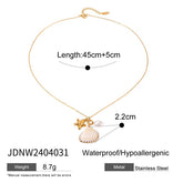 NEW OCEAN SERIES PEARL STARFISH SHELL NECKLACE_CWAJE1877