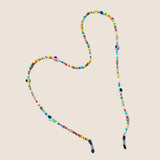 RAINBOW COLORED RICE BEADS GLASSES LANYARD_CWMM1167
