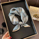 CHIC STRIPED SILK SCARF WOMEN S SQUARE SHAWL_CWASC0604