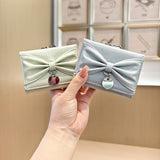 Cute Bow Heart Trifold Wallet With Coin Pouch_Cwab06215