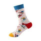 CASUAL GEOMETRIC MID CALF SOCKS_CWMS1004