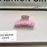 PINK BOW ACETATE CLAW CLIP CUTE ELEGANT STYLE_CWAHA5708