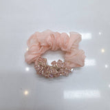 ELEGANT SQUARE CRYSTAL SCRUNCHIE CUTE HAIR TIE_CWAHA6775