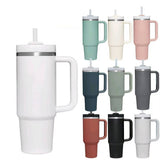 40OZ INSULATED TUMBLER WITH HANDLE STRAW CAR CUP_CWMM7900