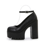 ROUND TOE FLAT BUCKLE PLATFORM HIGH HEELS_CWSHS0648