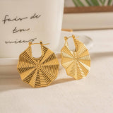 NEW IRREGULAR GEOMETRIC SECTOR EARRINGS_CWAHA0924