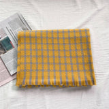 Winter Warm Lattice Large Scarf Fringe Shawl