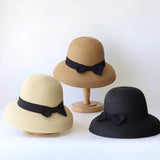 SUMMER OUTDOOR FASHION BOW STRAW HAT_CWAH3410