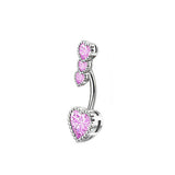 PUNK HEART NAVEL RING FASHION BODY PIERCING_CWMM9371