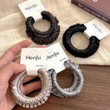Elastic Pleated Mini Scrunchie Soft Hair Band_Cwaha08026