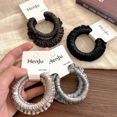 Elastic Pleated Mini Scrunchie Soft Hair Band_Cwaha08026