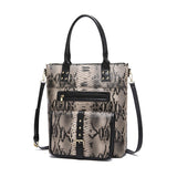 Women Tote Snake Print Shoulder Handbag_Cwab2594