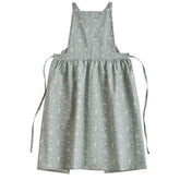 EXTENDED FLORAL PRINT LINEN APRONS WITH POCKETS_CWMM3304