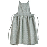 EXTENDED FLORAL PRINT LINEN APRONS WITH POCKETS_CWMM3304