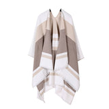 COLORBLOCKED AND BARRED CAPE WITH OUTER CAPE_CWASC2165