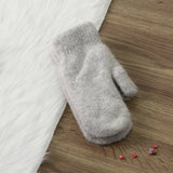 Womens Solid Color Rabbit Fur Full Finger Gloves_Cwag00592