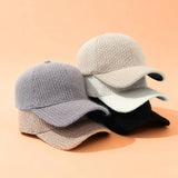 Plain Knit Baseball Cap Warm Winter Unisex_Cwah04645