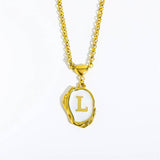 NEW 26 LETTERS OIL DROP THREE DIMENSIONAL NECKLACE_CWMM3756