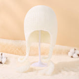 NEW SOLID COLOR BABY WARM WOOL BALL KNITTED HAT_CWAH1745