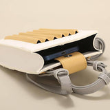 RETRO CONTRAST PLEATED SMALL SQUARE BAG_CWAB1903