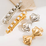 PEARL BOW SPRING HAIR CLIP SWEET ELEGANT_CWAHA6175