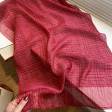 PLAID SHINE SILK SCARF LONG BLEND SPRING WRAP_CWASC0616