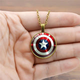 CAPTAIN AMERICA SHIELD TIME GEM NECKLACE_CWAJE0700