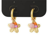 FASHION FLOWER GOLD STAINLESS STEEL STUD EARRINGS_CWAJE4992