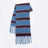 RETRO STRIPE FLEECE SCARF WINTER WARMTH_CWASC2314