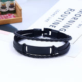 Vintage Braided Statement Leather Bracelet_Cwmm4522