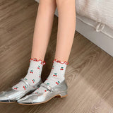 NEW ARRIVAL FOR WOMEN CUTE CHERRY COTTON SOCKS_CWMS0422