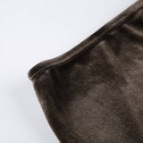 Vintage Brown Low Fanny Pack Velvet Skirt