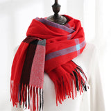 SWEET STRIPE WINTER SCARF SOFT MID LENGTH WRAP_CWASC0206