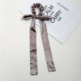 Women Long Bow Elastic Band Hair Tie_Cwaha1079