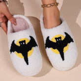 HALLOWEEN BAT PATTERN WARM COTTON SLIPPERS_CWSHS0851