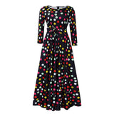 FASHIONABLE PRINTED LACE UP OVERSIZED DRESS_CWDMD3696