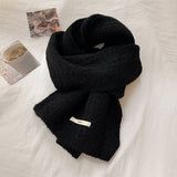 Avocado Green Wool Cable Knit Winter Scarf_Cwasc03813