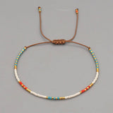 HAND WOVEN BEADED MULTI COLOR RICE BEAD BRACELET_CWMM3851