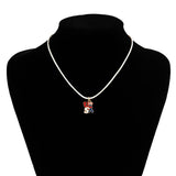 STAR FLAG INDEPENDENCE DAY LETTER BOW NECKLACE_CWAJE1474