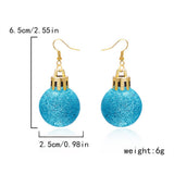 COLORFUL CHRISTMAS NEW BALL EARRINGS_CWAJE2398