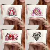 RAINBOW LOVE DOUBLE SIDED PRINTED COSMETIC BAG_CWAB1781